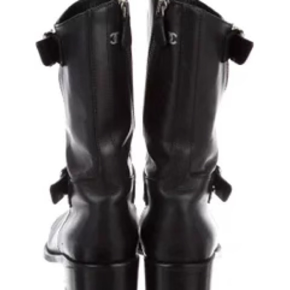 CHANEL 
Leather Mid-Calf Boots - Picture 4 of 5
